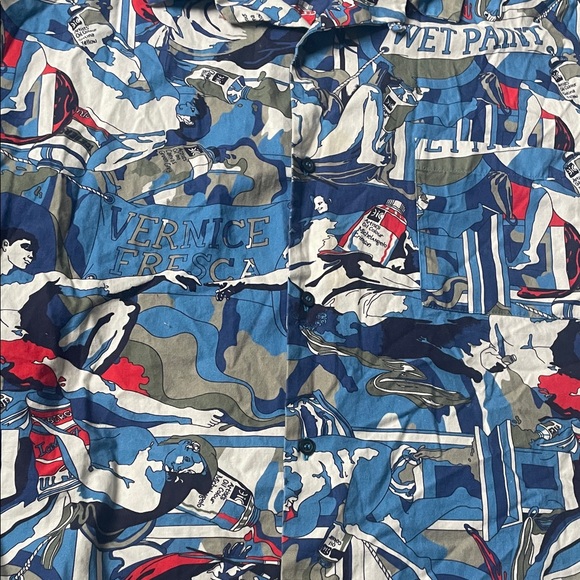 Iceberg Blue and Red 2 Piece set shirt and shorts size XL - Picture 6 of 15